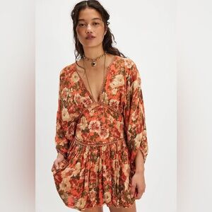 *NWOT* Free People Sweet Dreams Printed Mini Dress